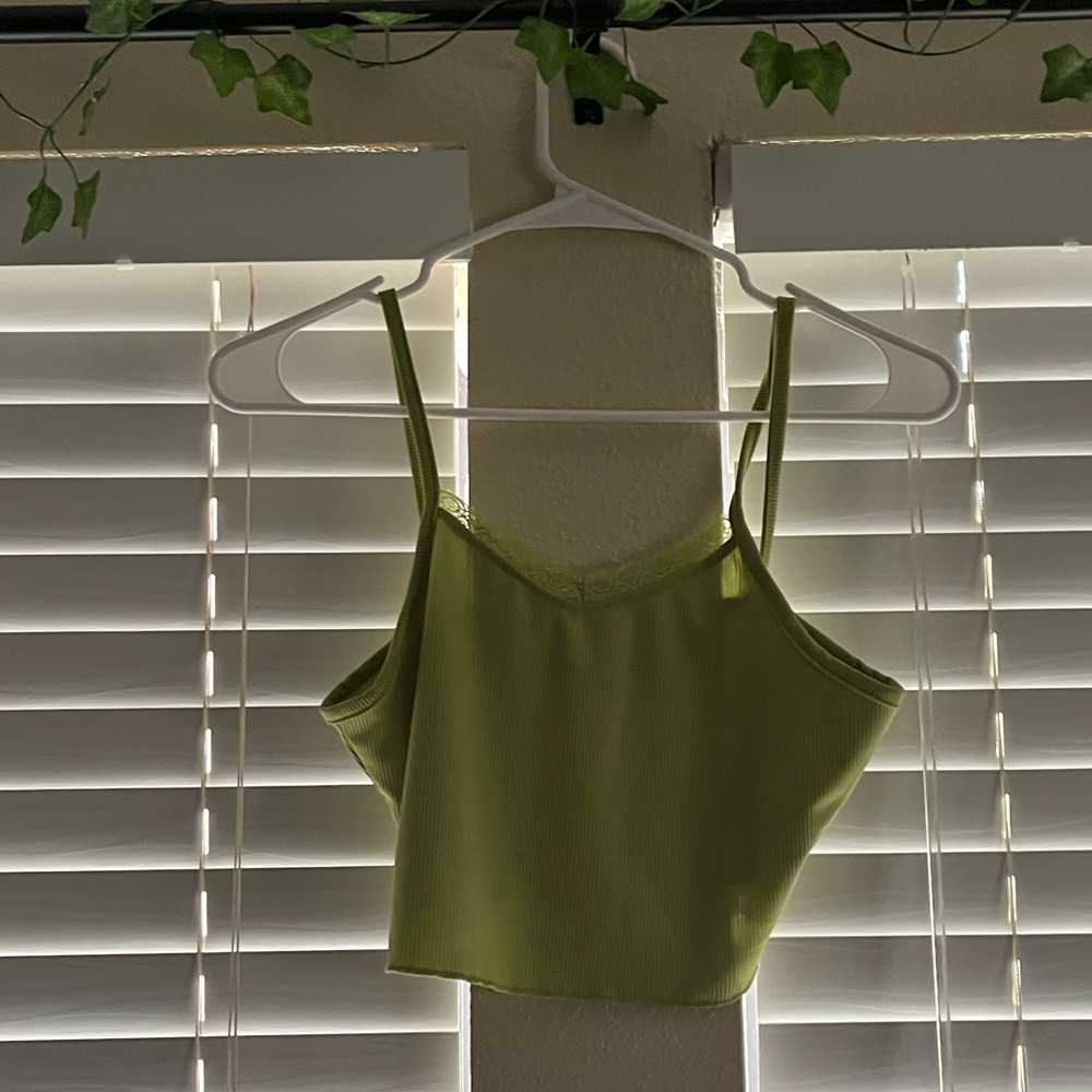 Green lace top
